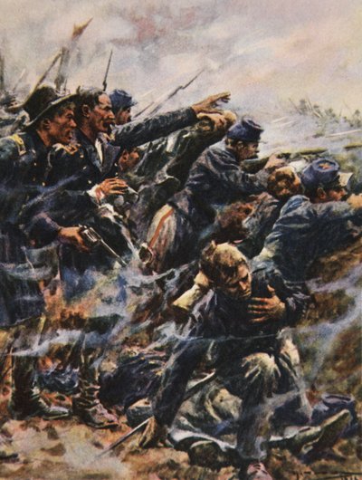 Hoogwater bij Gettysburg, illustratie uit 