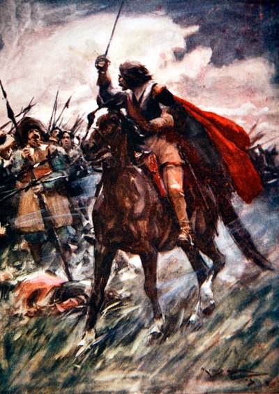 Albrecht von Wallenstein bij de Slag om Lutzen, 1632 1913 door Arthur C Michael
