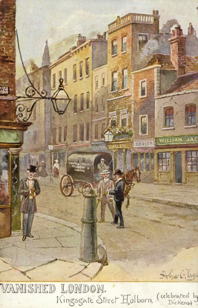 Verdwenen Londen - Kingsgate Street, Holborn (beroemd gemaakt door Dickens) door Arthur Charles Payne