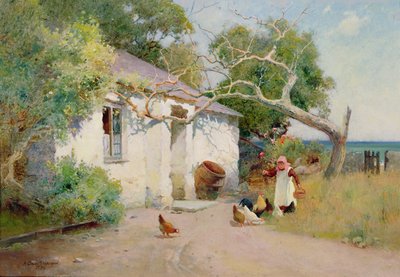 De Hennen Voeren, 1894 door Arthur Claude Strachan