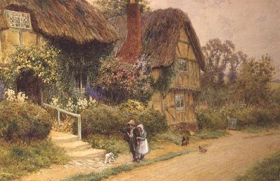 Het Rieten Huisje door Arthur Claude Strachan