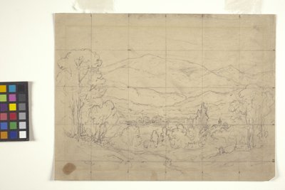 Studie Voor Bergachtig Landschap door Arthur Clifton Goodwin