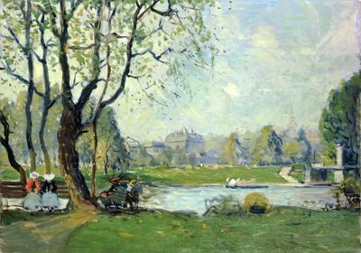 De Boston Public Garden in de lente door Arthur Clifton Goodwin