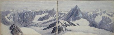 Uitzicht vanaf de Breithorn door Arthur Cust