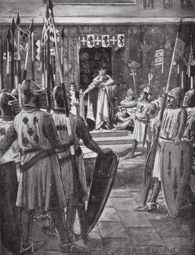 Hendrik III en de baronnen door Arthur David (after) McCormick