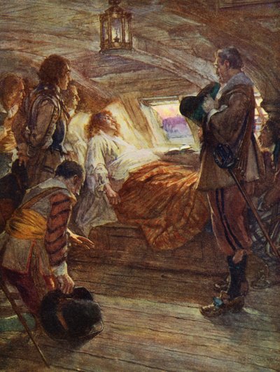 De dood van Sir Francis Drake door Arthur David (after) McCormick