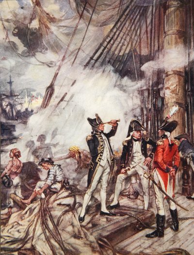 Admirals All, illustratie uit Drakes Drum en andere liederen van de zee door Henry Newbolt (1862-1938) uitgegeven 1905 door Arthur David McCormick