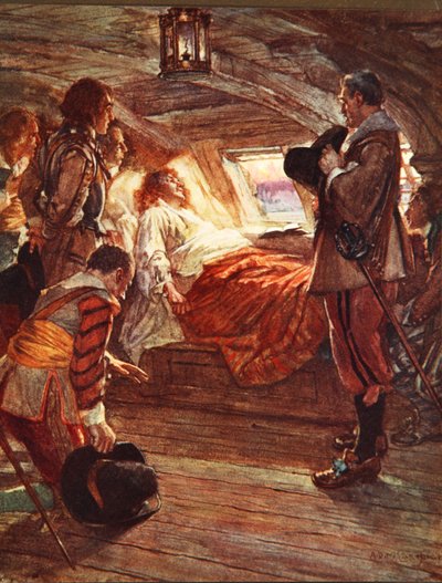 De dood van admiraal Blake (1599-1657) illustratie uit 