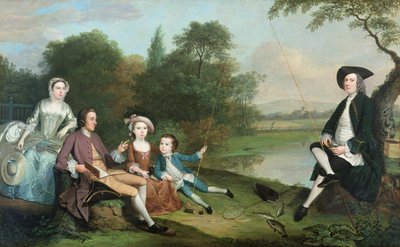 Een familie van vissers door Arthur Devis