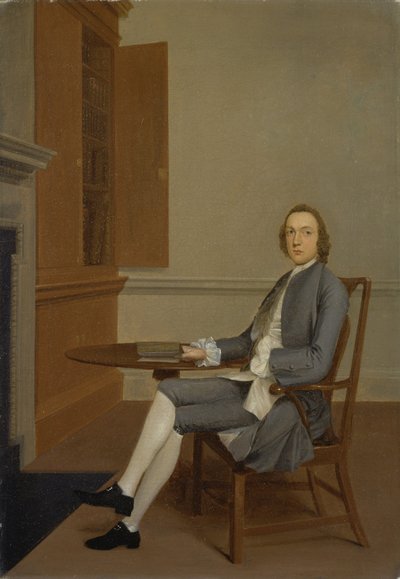 Een Onbekende Man Zittend aan een Tafel door Arthur Devis