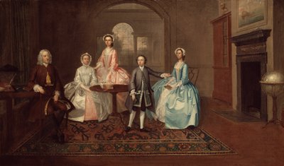 John Thomlinson en zijn familie door Arthur Devis