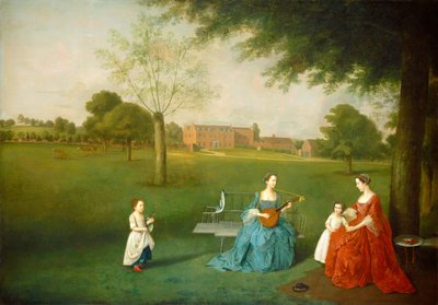 Leden van de Maynard-familie in het park van Waltons door Arthur Devis