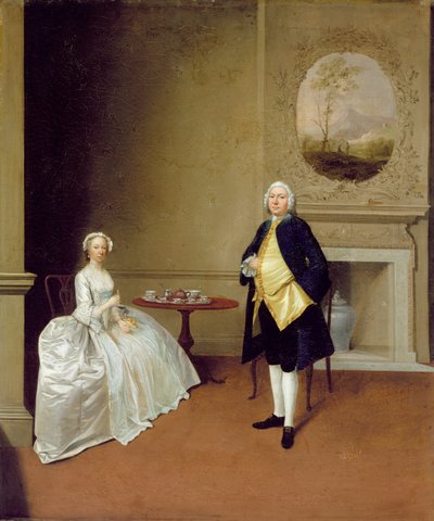 De Heer en Mevrouw Hill, c.1750-51 door Arthur Devis