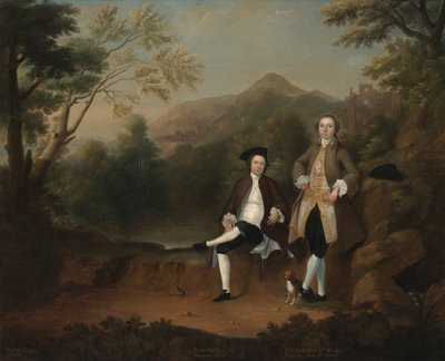 Robert Gwillym van Atherton en William Farington van Werden door Arthur Devis