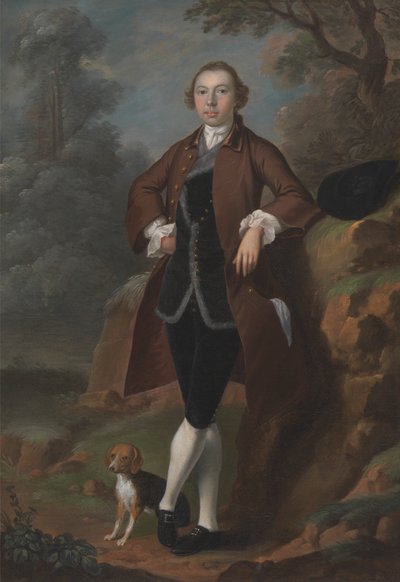 William Farington van Shawe Hall, Lancashire door Arthur Devis