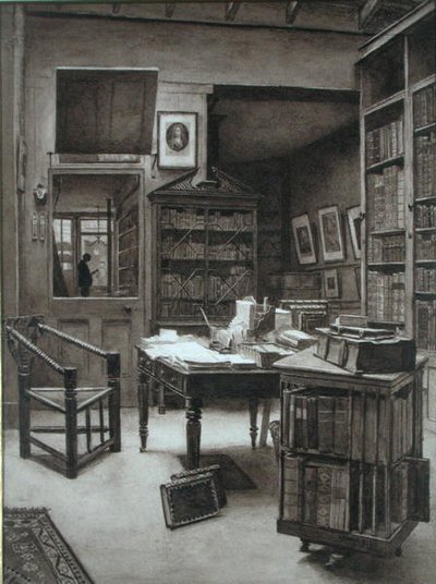Het interieur van een boekwinkel door Arthur Ellis