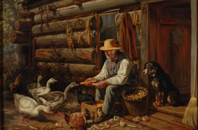 De oude pionier: Oom Dan en zijn huisdieren, 1878 door Arthur Fitzwilliam Tait