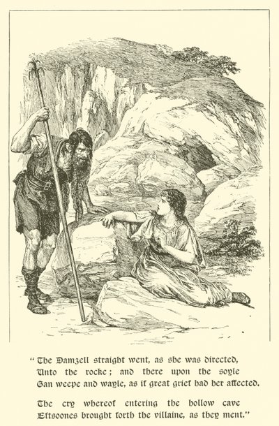 De avonturen van Sir Artegall, in het hol van bedrog door Arthur George Walker