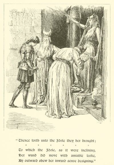 De Avonturen van Sir Artegall, Radigund en Britomart (gravure) door Arthur George Walker