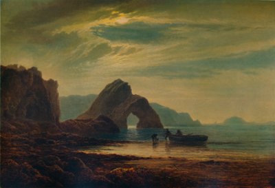 Gilters Point, Tenby, bij Maanlicht door Arthur Gilbert