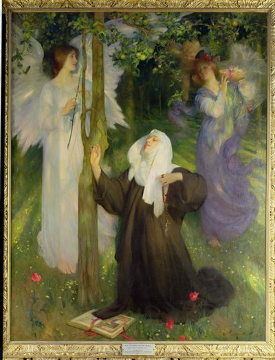 Het klooster of de wereld, 1896 door Arthur Hacker