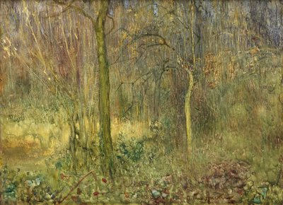 Bosrijke open plek door Arthur Hacker