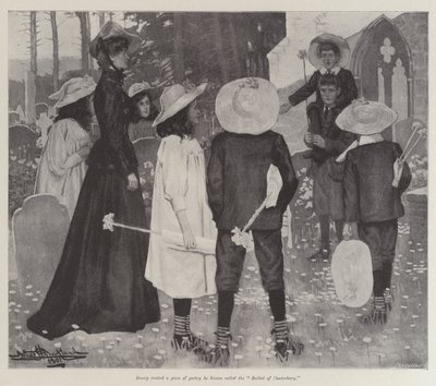 De Canterbury-pelgrims, door E Nesbit door Arthur Herbert Buckland