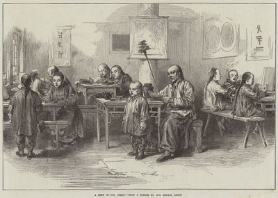 Een jongensschool, Peking door Arthur Hopkins