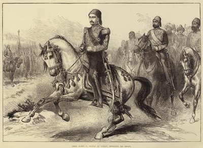 Abdul Hamid II, Sultan van Turkije, inspecteert zijn troepen door Arthur Hopkins