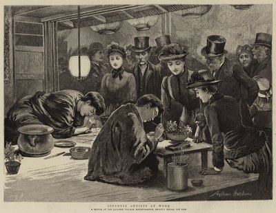 Japanse kunstenaars aan het werk door Arthur Hopkins