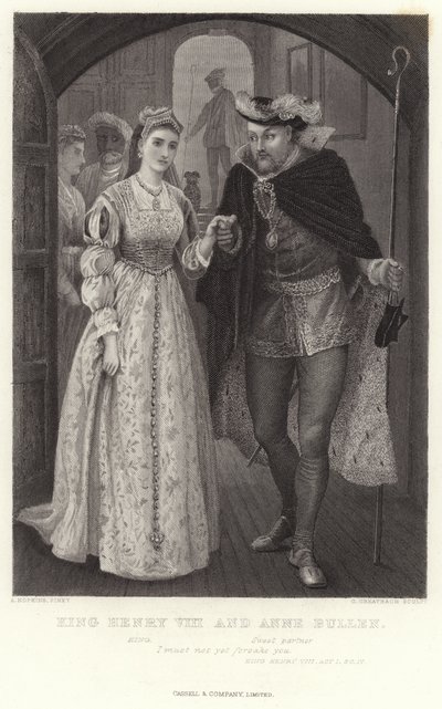 Koning Hendrik VIII en Anne Bullen, Koning Hendrik VIII, Act I, Sc IV door Arthur Hopkins