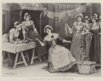 Madame Sans-Gene, in het Lyceum, Madame Sans-Gene (Miss Ellen Terry) in haar Wasruimte door Arthur Hopkins