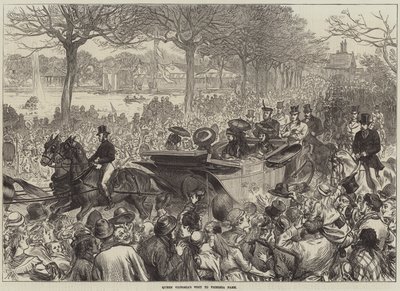 Bezoek van koningin Victoria aan Victoria Park door Arthur Hopkins