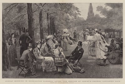 Zondagochtend in Kensington Gardens, na de dienst in Christ