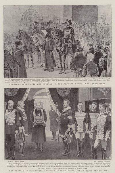 De begrafenis van de tsaar in Sint-Petersburg door Arthur Hopkins