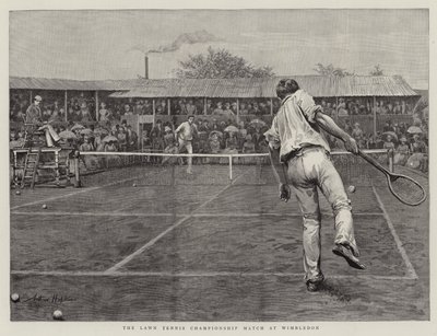 Het Lawn Tennis Kampioenschap op Wimbledon door Arthur Hopkins