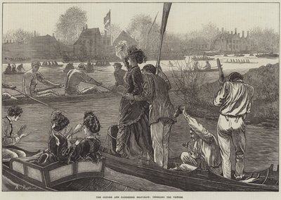 De Oxford en Cambridge Bootrace, juichend voor de Winnaars door Arthur Hopkins