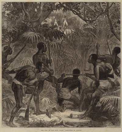 De Oorlog aan de Goudkust, Ashantees in Hinderlaag door Arthur Hopkins
