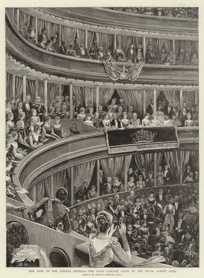 Het bezoek van de Duitse keizer, het staatsconcert in de Royal Albert Hall door Arthur Hopkins