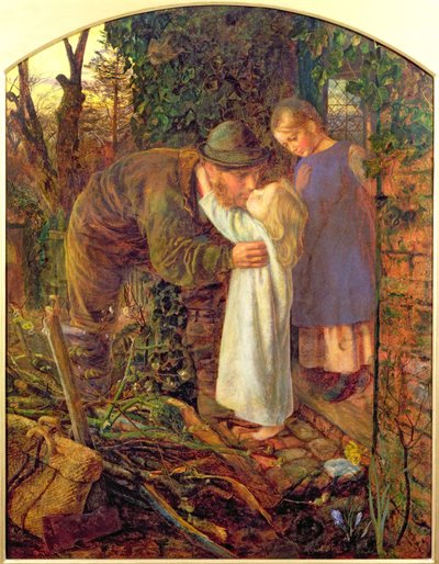 Thuis van het werk, 1861 door Arthur Hughes