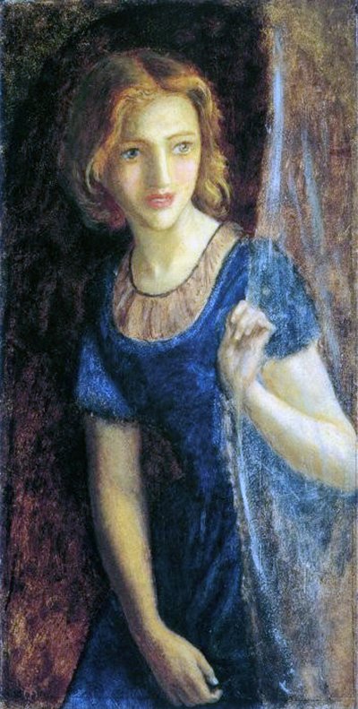Mariana bij het raam, 1865-67 door Arthur Hughes