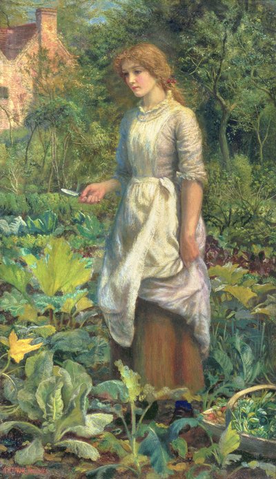 Phyllis, ca. 1887 door Arthur Hughes
