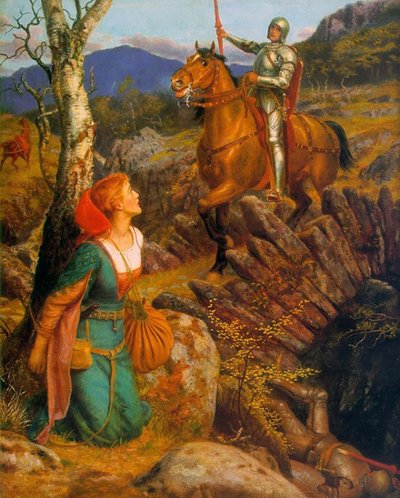 De Omverwerping van de Roestige Ridder, ca. 1894-1908 door Arthur Hughes