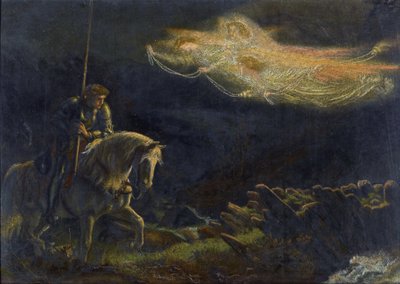 Sir Galahad. De Zoektocht naar de Heilige Graal door Arthur Hughes (1832-1915) door Arthur Hugues