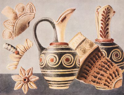 Versierde vazen uit Knossos door Arthur John Evans