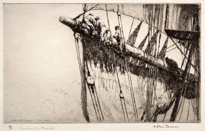 Het Voorzeil Buigen door Arthur John Trevor Briscoe