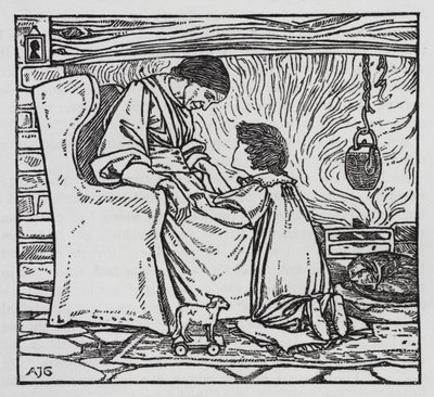 Hans Christian Andersen: Het meisje dat op het brood trapte door Arthur Joseph Gaskin