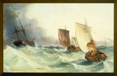 Een Wedstrijd voor de Wrak, 1873 door Arthur Joseph Meadows