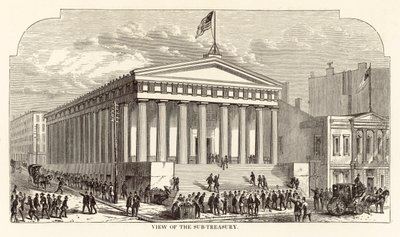 Uitzicht op de Sub-Treasury door Arthur Lumley