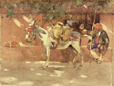 Een zijweg in Granada door Arthur Melville